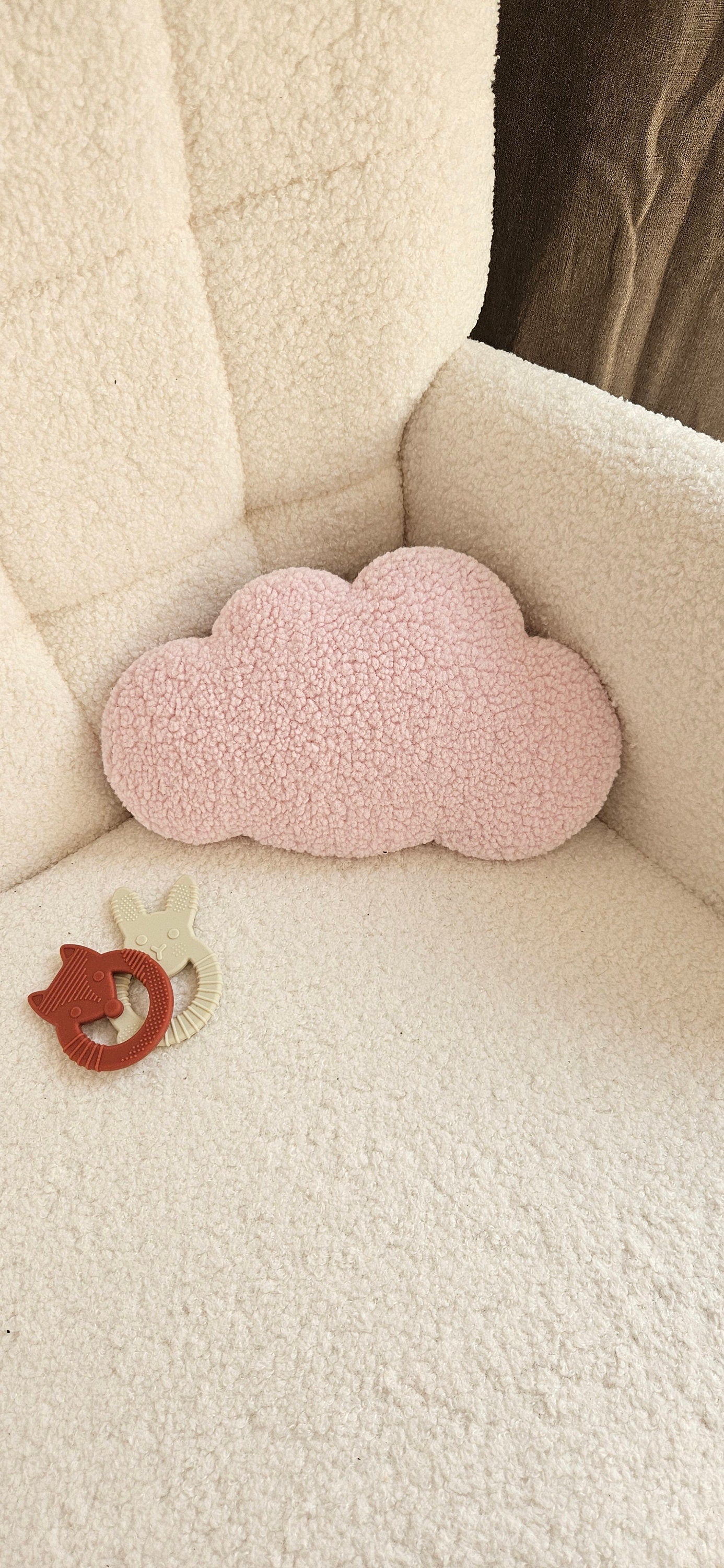 Kleine wolken wanddecoratie wolken babykamer baby blauw boucle wanddecoratie, kinderkamer, babyroom, clouds,