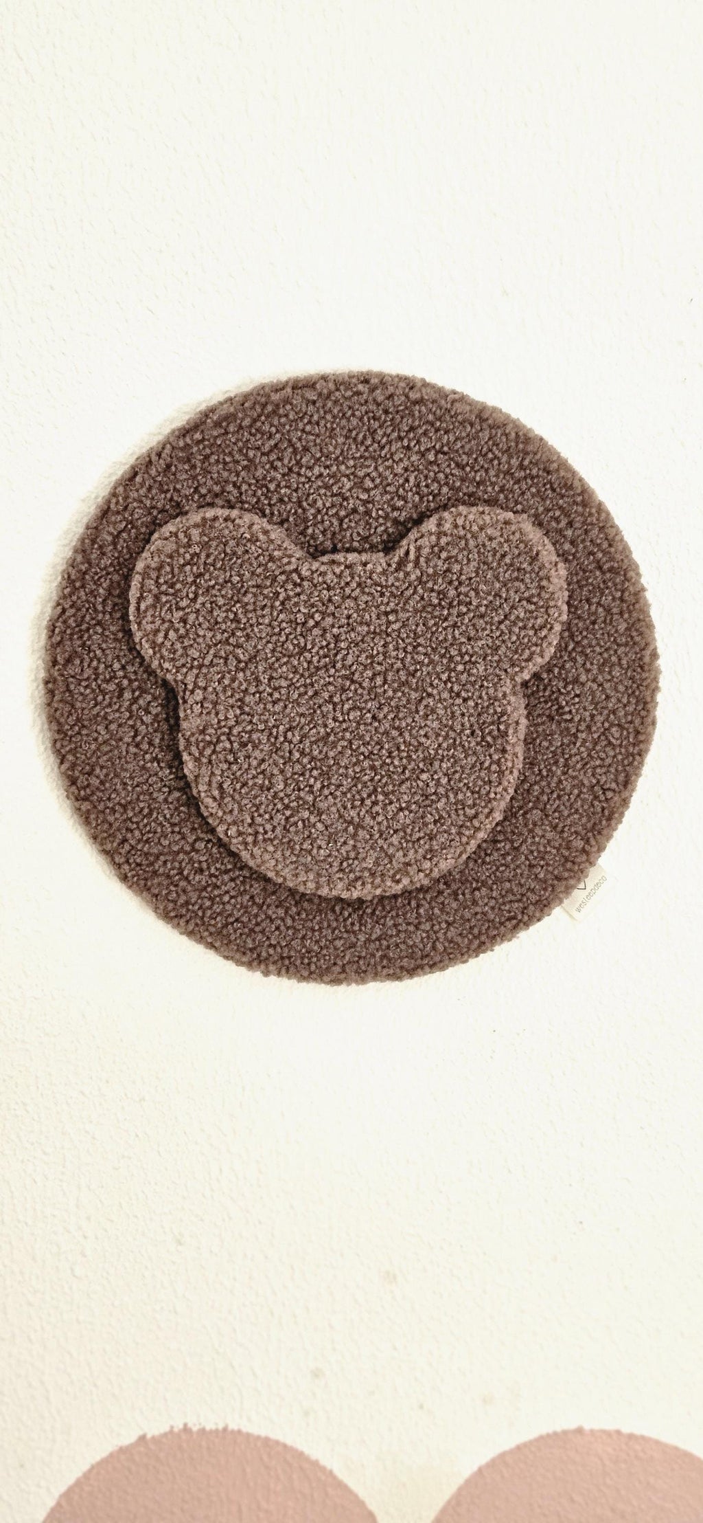 Beertje wanddecoratie taupe meerdere kleuren beschikbaar babykamer, boucle wanddecoratie, kinderkamer, babyroom
