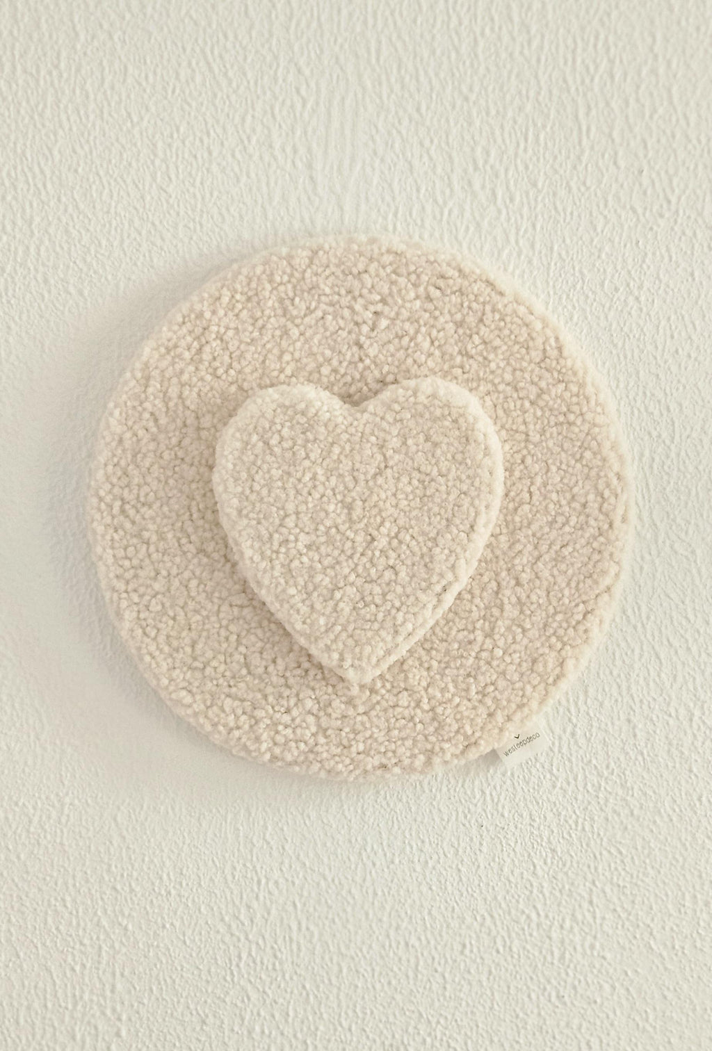 Hartje wanddecoratie champagne meerdere kleuren beschikbaar babykamer, boucle wanddecoratie, kinderkamer, babyroom