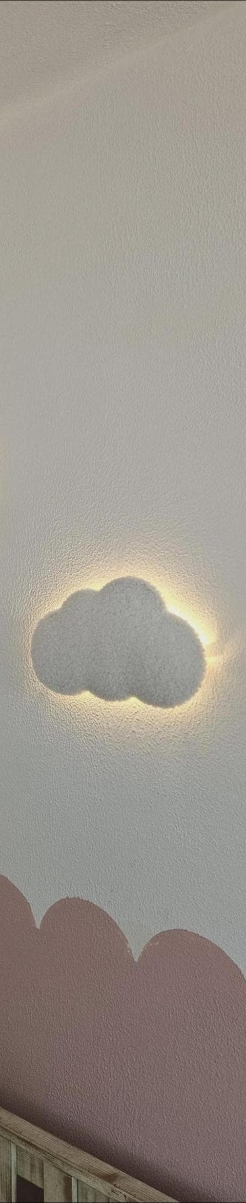 Set van 2 Wolken Wandlampen – Medium | Sfeervolle Babykamer Nachtlamp | LED Wanddecoratie voor Kinderkamer