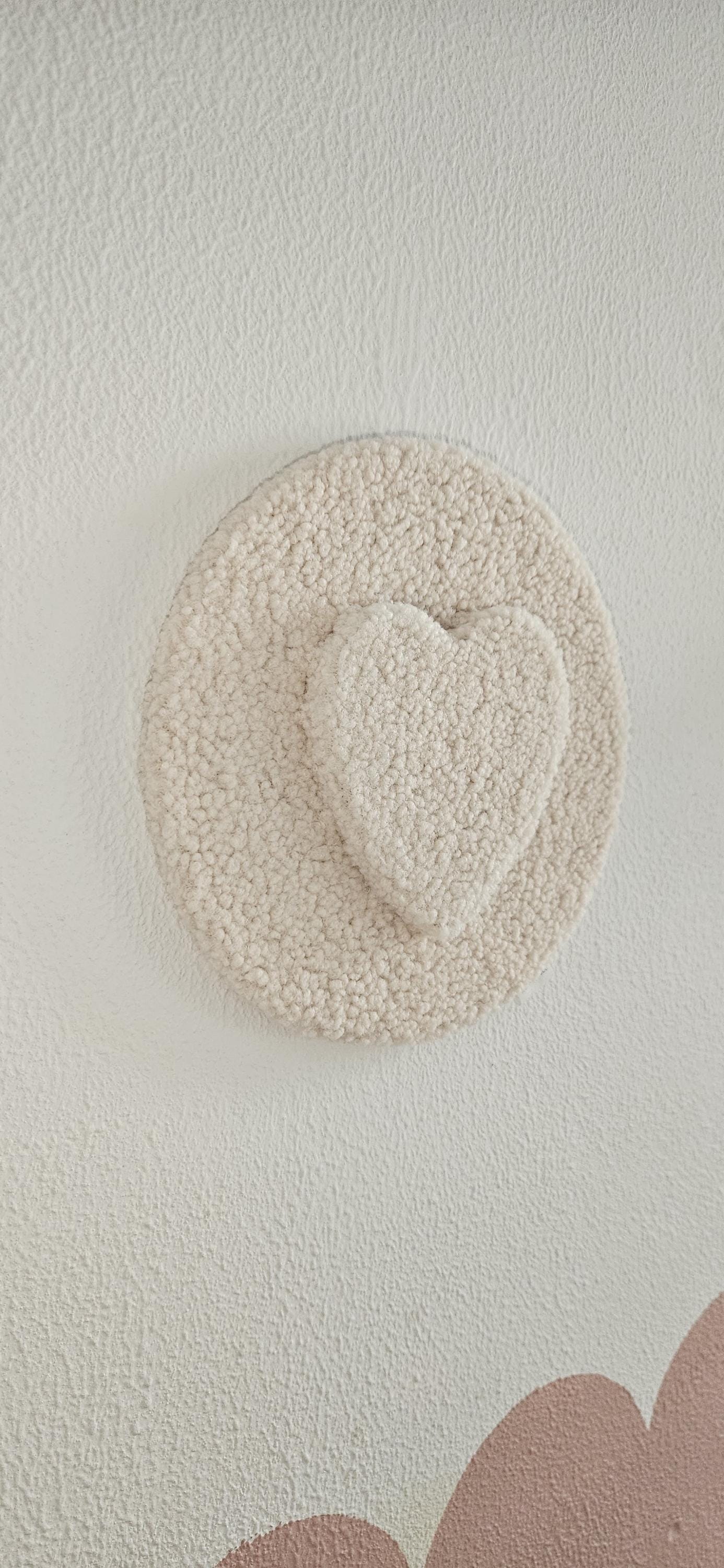 Hartje wanddecoratie champagne meerdere kleuren beschikbaar babykamer, boucle wanddecoratie, kinderkamer, babyroom
