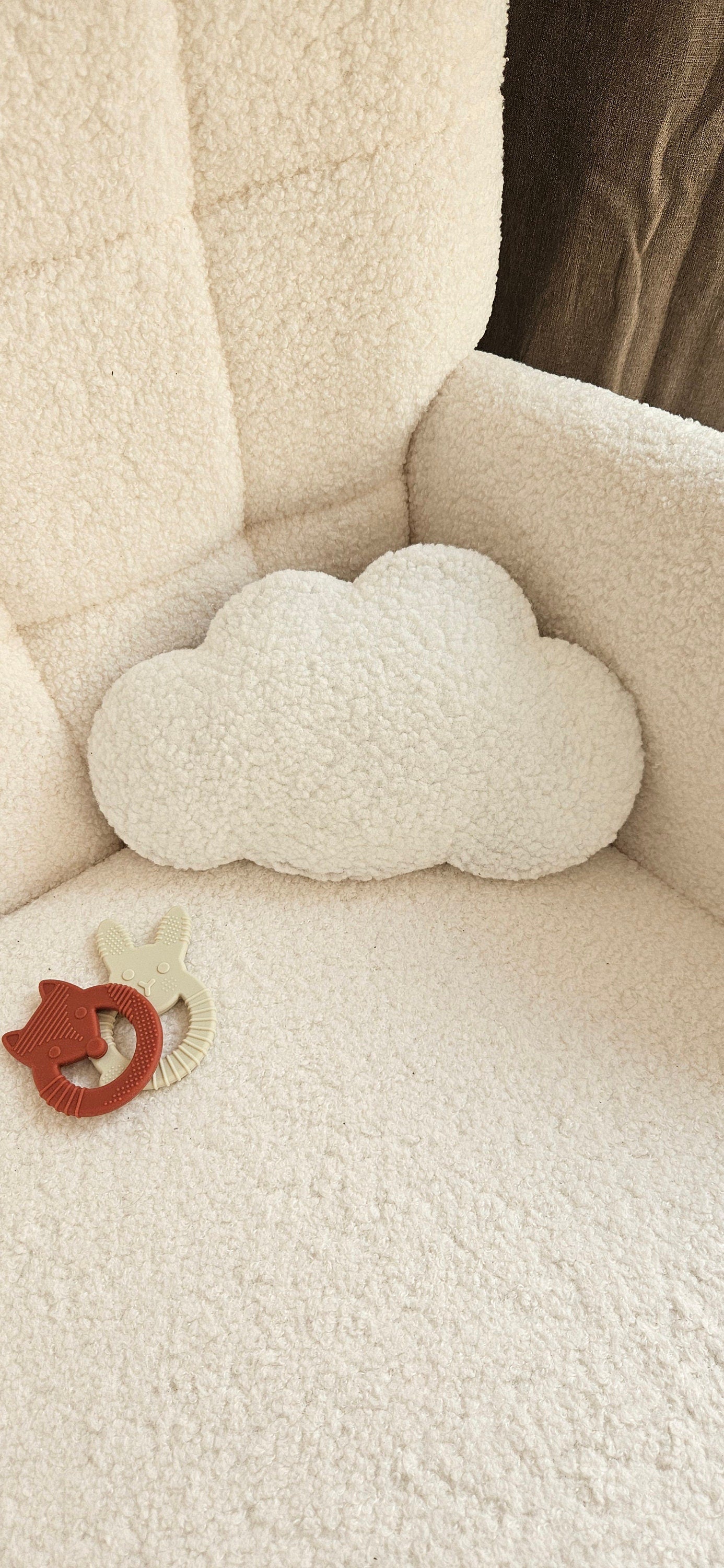 Kleine wolken wanddecoratie wolken babykamer baby blauw boucle wanddecoratie, kinderkamer, babyroom, clouds,