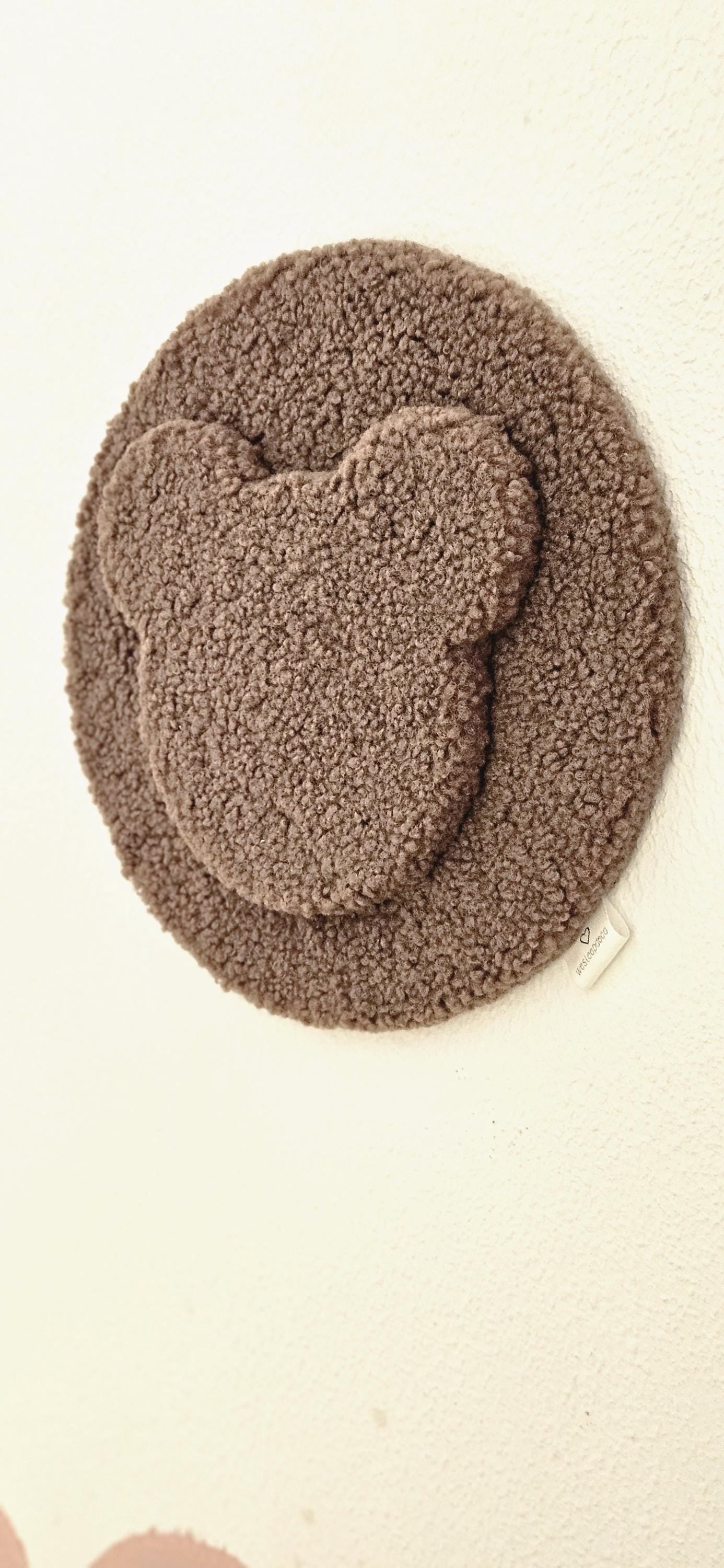 Beertje wanddecoratie taupe meerdere kleuren beschikbaar babykamer, boucle wanddecoratie, kinderkamer, babyroom