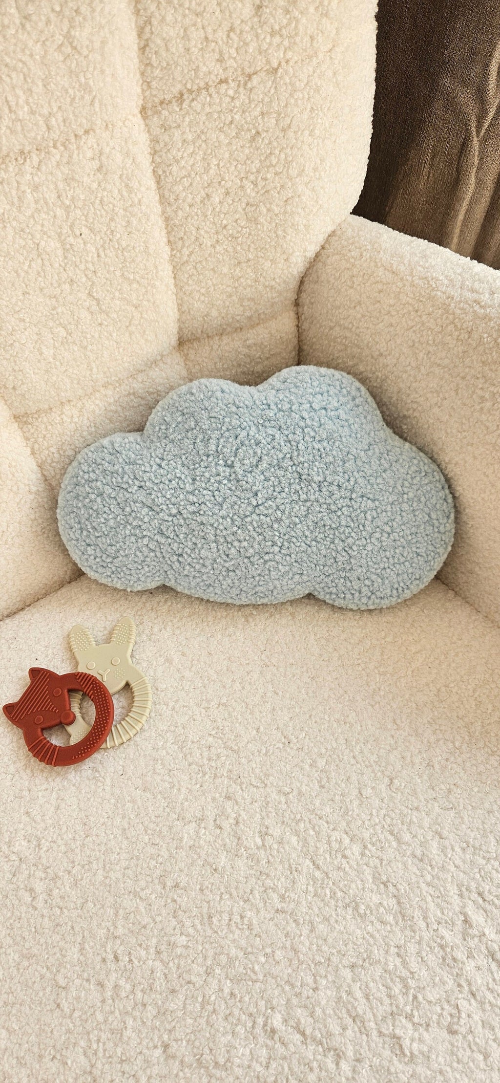 Kleine wolken wanddecoratie wolken babykamer baby blauw boucle wanddecoratie, kinderkamer, babyroom, clouds,