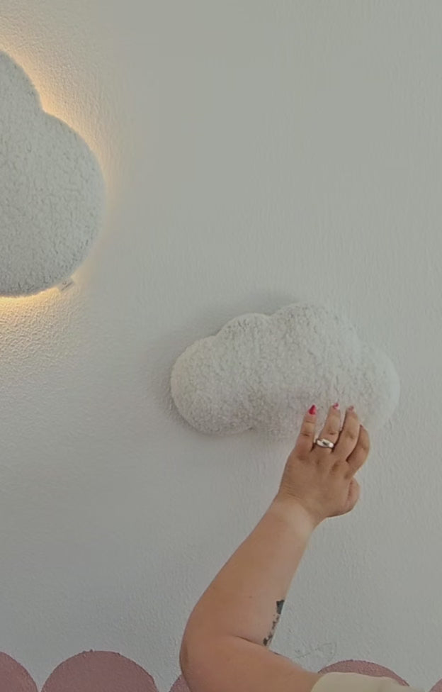Set van 2 Wolken Wandlampen – Medium | Sfeervolle Babykamer Nachtlamp | LED Wanddecoratie voor Kinderkamer